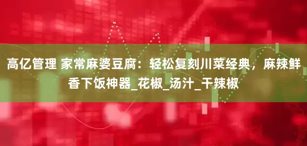 高亿管理 家常麻婆豆腐：轻松复刻川菜经典，麻辣鲜香下饭神器_花椒_汤汁_干辣椒