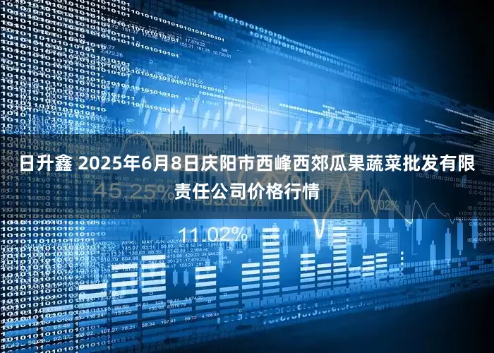 日升鑫 2025年6月8日庆阳市西峰西郊瓜果蔬菜批发有限责任公司价格行情