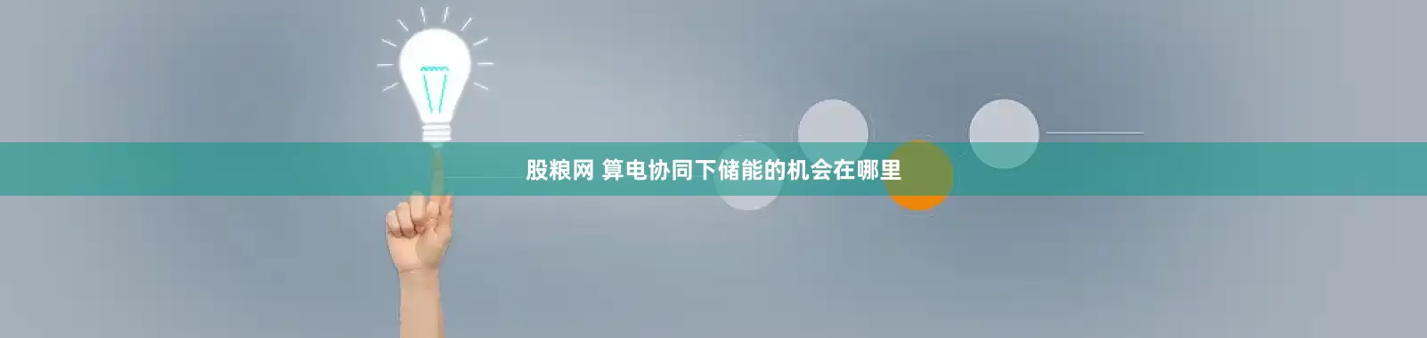 股粮网 算电协同下储能的机会在哪里